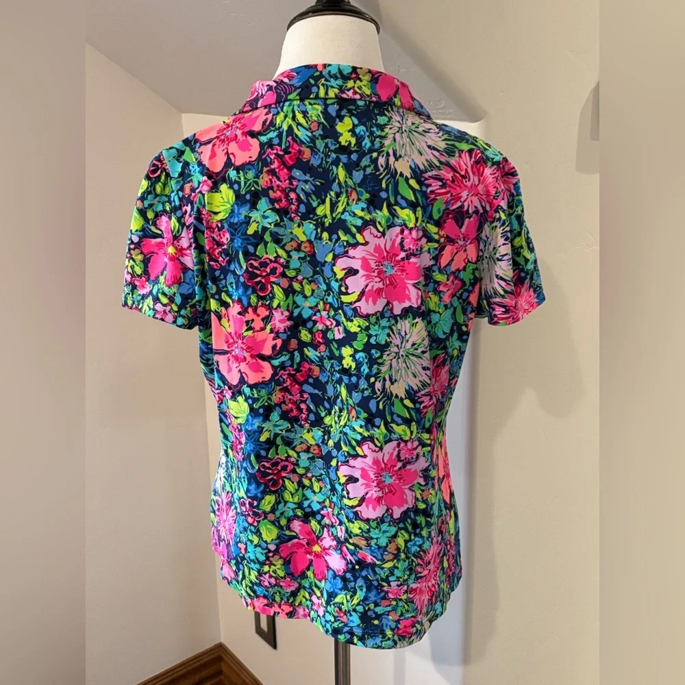 Lilly Pulitzer Floral Women's Polo - Picture 2 of 6